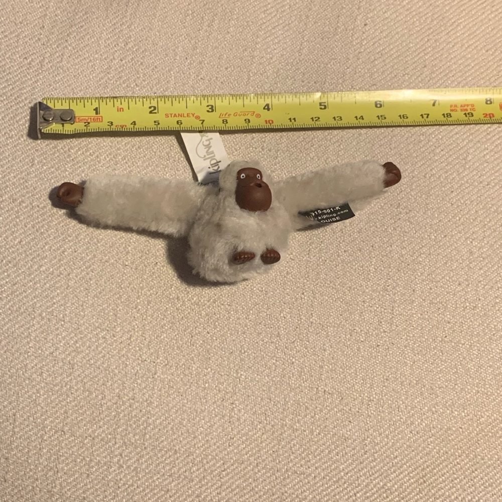 Off-White Plush Kipling Monkey Keychain - image 3